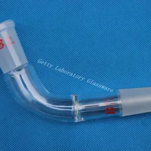 Дистилляция изогнутое стекло адаптер 24/40 joint Лабораторная посуда