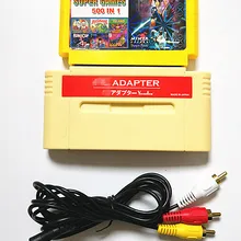Для F-C адаптер для SNES или японский 16bit консоли, играть 60 шпильки 8-битный игровой картридж 16 бит игровая консоль с белой 500 в 1 игра-каталка