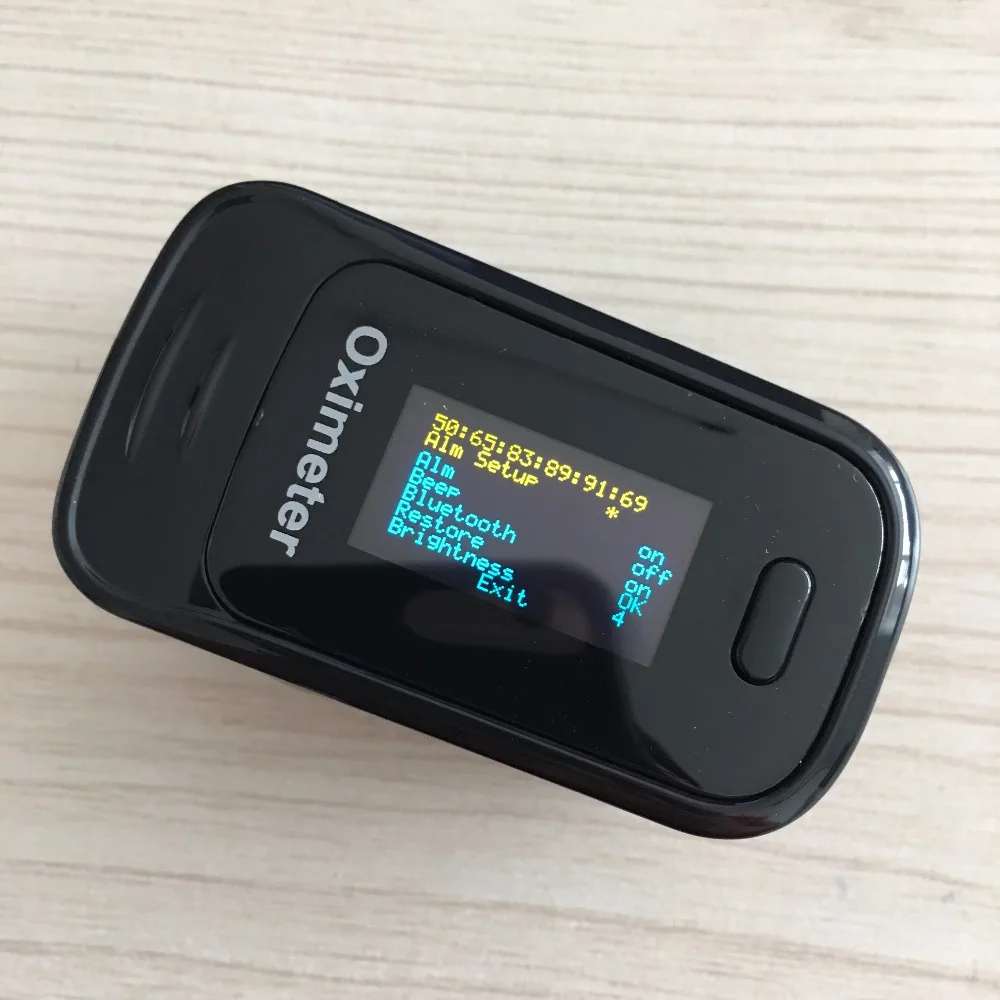 Andriod приложение мобильный телефон Bluetooth 4 0 OLED пальца Пульсоксиметр палец SPO2 PR