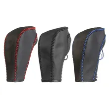 New Leather Gear Shift Knob Cover for Chevrolet /Cruze Captiva 2013 2012 2011 Automatic Transmission Hand-stitched DIY