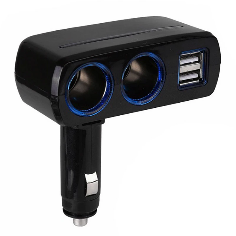 SHUNWEI 2 способа автомобильного прикуривателя DC 12 В 3.1A 80 Вт Dual USB Мощность разъем
