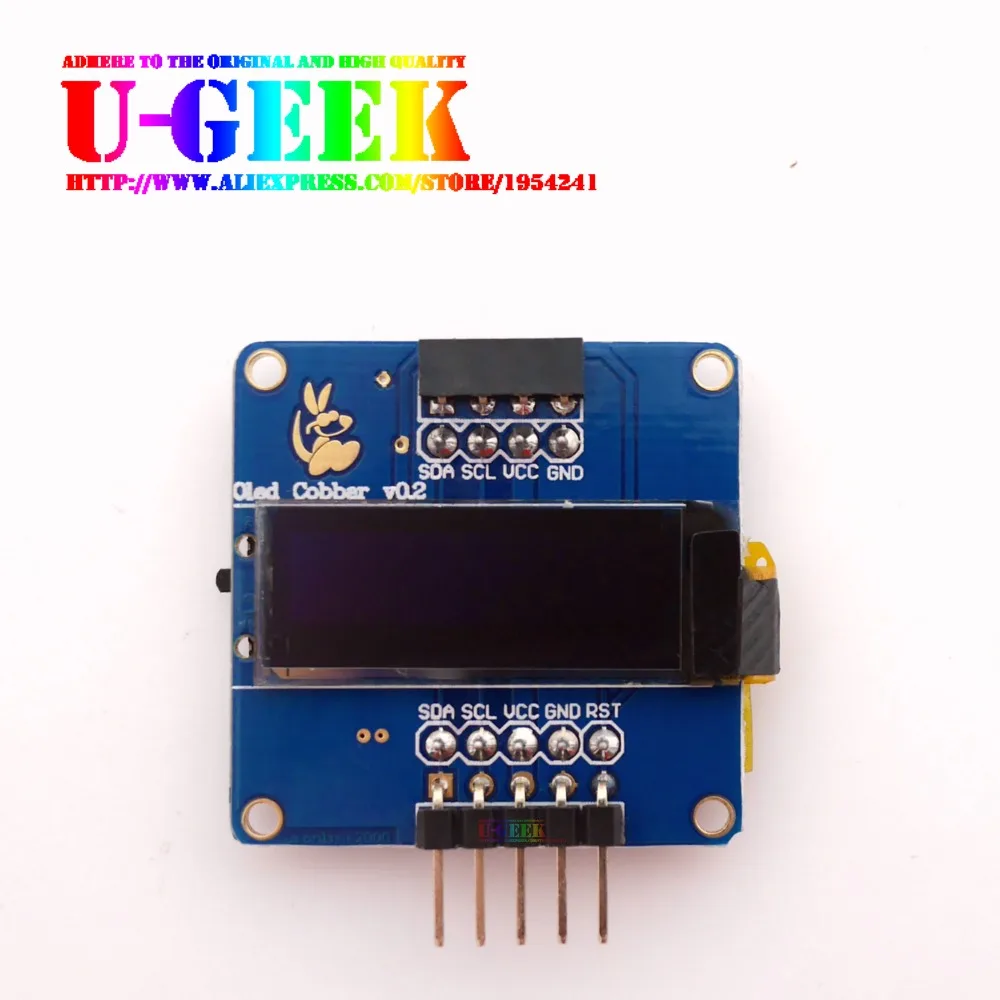 UGEEK Raspberry Pi 0,91 дюймов белый OLED дисплей экран модуль 128*32 интерфейс IEC 3,3 В/5 В |