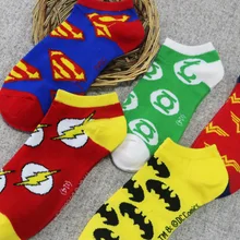 15 стилей, Супермен, Бэтмен, носки с героями мультфильмов, женские и мужские носки, флэш чудо-женщина, Зеленый Фонарь, ботильоны, повседневные носки