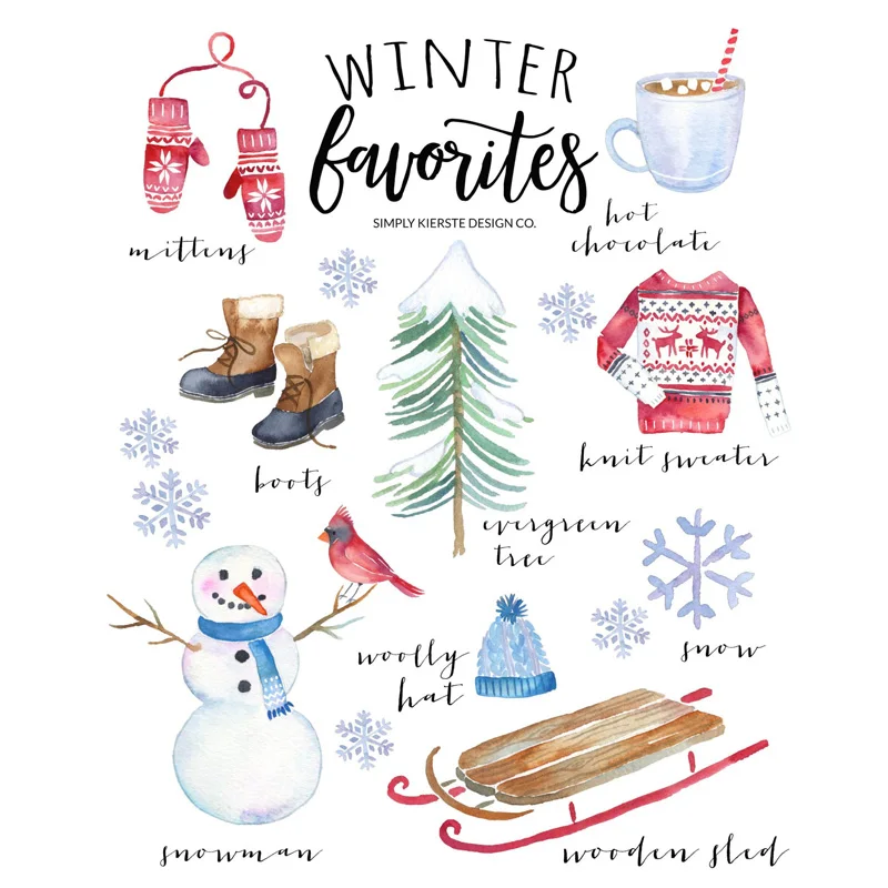 

2 PCS Winter Favority Deco Scrapbook Bullet Journal Stationery Stickers Planner Calendar Agenda School Art Craft Supplies