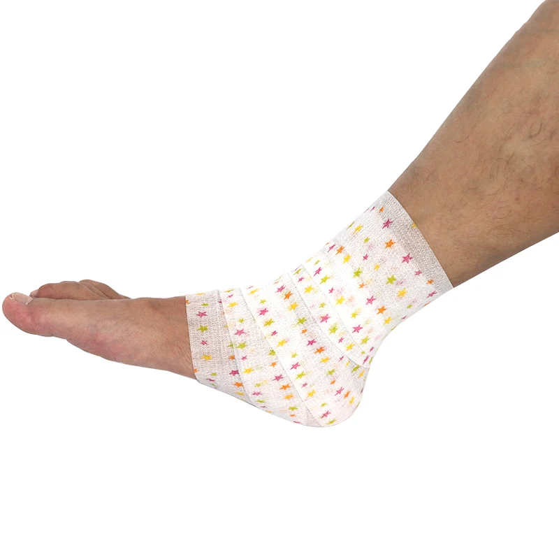 1 шт. напечатанный медицинский самоклеящийся эластичный бандаж 4,5 м красочная спортивная повязка лента для пальца коленный сустав аптечка