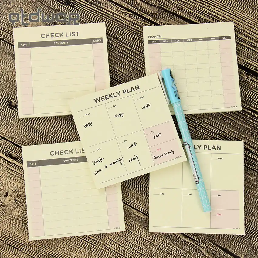 detail feedback questions about 1pc kawaii weekly monthly work gifts planner