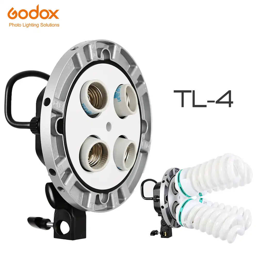 Godox Tl-5 Tricolor Ac Slave Bulb E27 Socket Holder Speed Ring with Five Hole for Photography Lighting