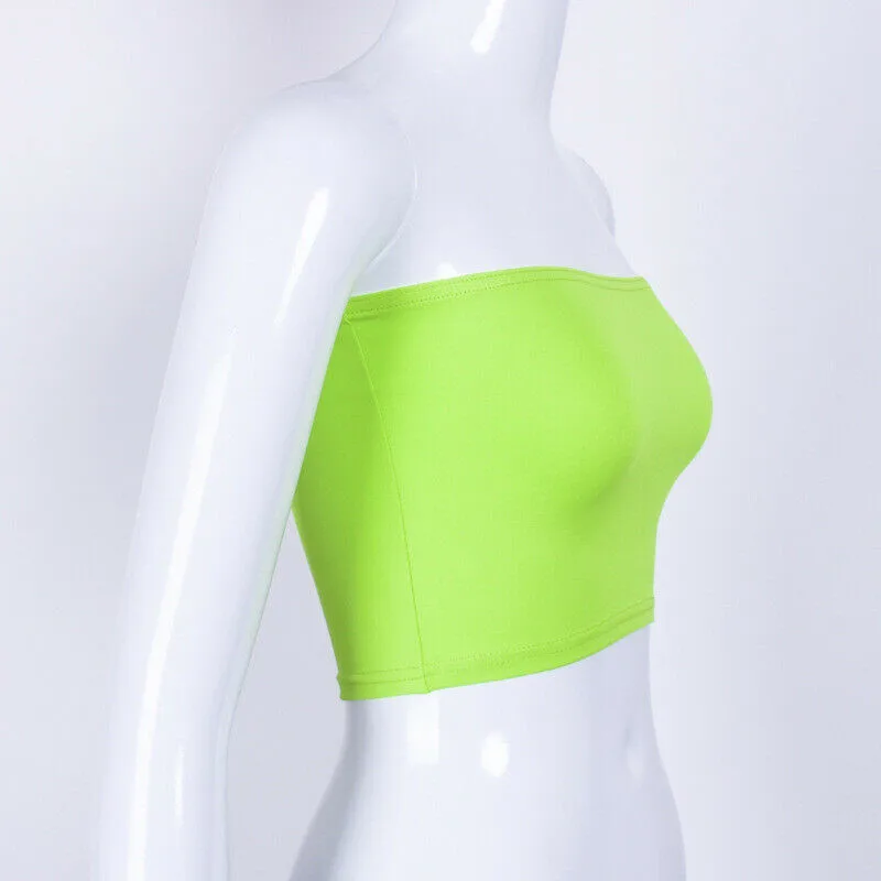 Women Sexy Tube Top Sleeveless Bandeau Strapless Bra New Soild Color Stretch Crop Tops Ladies Off Shoulder Summer Short Wear Hot Women Sexy Tube Top Sleeveless Bandeau Strapless Bra New Soild Color Stretch Crop Tops Ladies Off Shoulder Summer Short Wear Hot