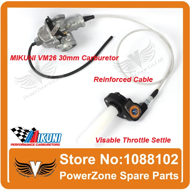 MIKUNI Карбюратор PZ30 VM26 30 мм + Visiable Дроссельной Settle Кабель Fit 200cc 250cc КАЙО БФБ ИРБИС