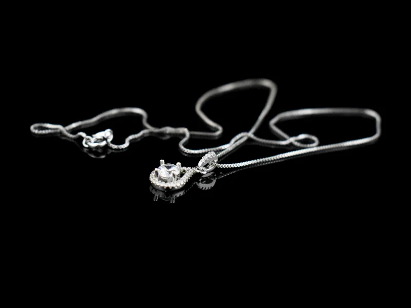 Новинка, 925 пробы, серебряные подвески в форме капель воды, ожерелье AAA+ кубический цирконий для женщин, свадебное ожерелье, ювелирное изделие, подарок
