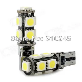 

100X T10 Canbus W5W 194 5050 SMD 9 LED Error Free White Light Bulbs DC 12V auto lamp car styling