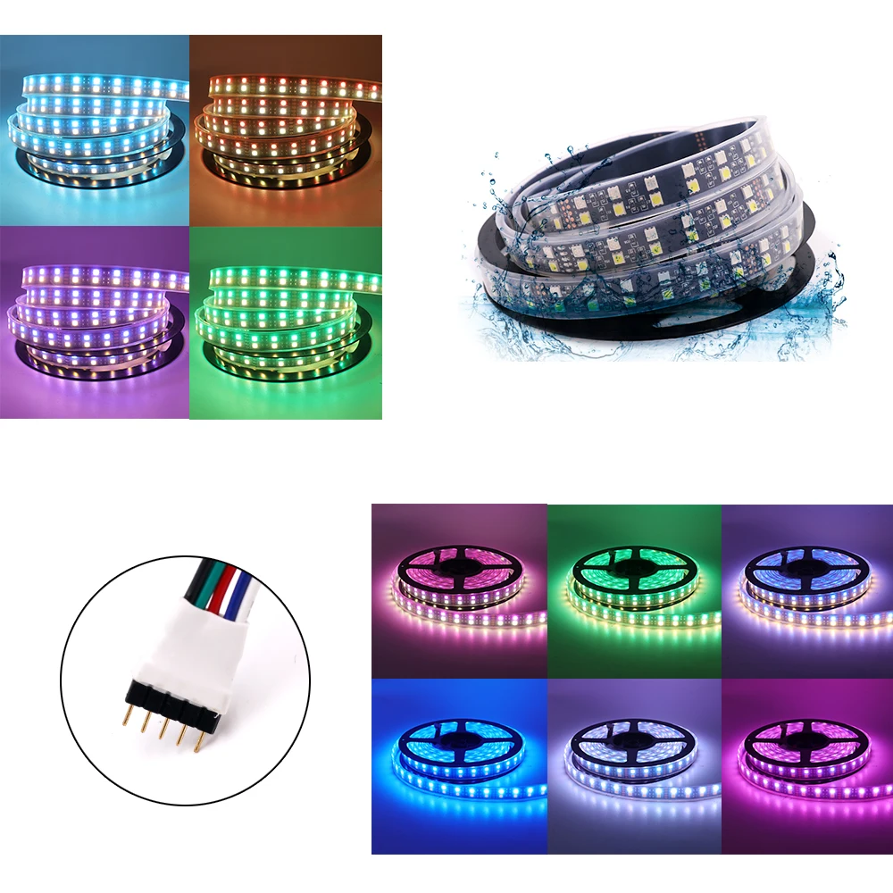 Светодиодная ленсветильник RGB RGBW RGBWW 12 В постоянного тока 5050 водонепроницаемая