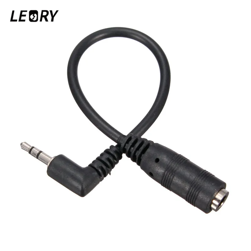 

LEORY Mini Short Black 2.5mm Male To 3.5mm Female Earphone Converter Audio Cable Stereo Headphone Earphone Headset Adapter