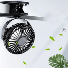 Мини USB вентилятор перезаряжаемая портативная клипса Mute 360 градусов вращающаяся для рабочего стола Скорость Регулируемая коляска вентилятор для Дома Офиса улицы
