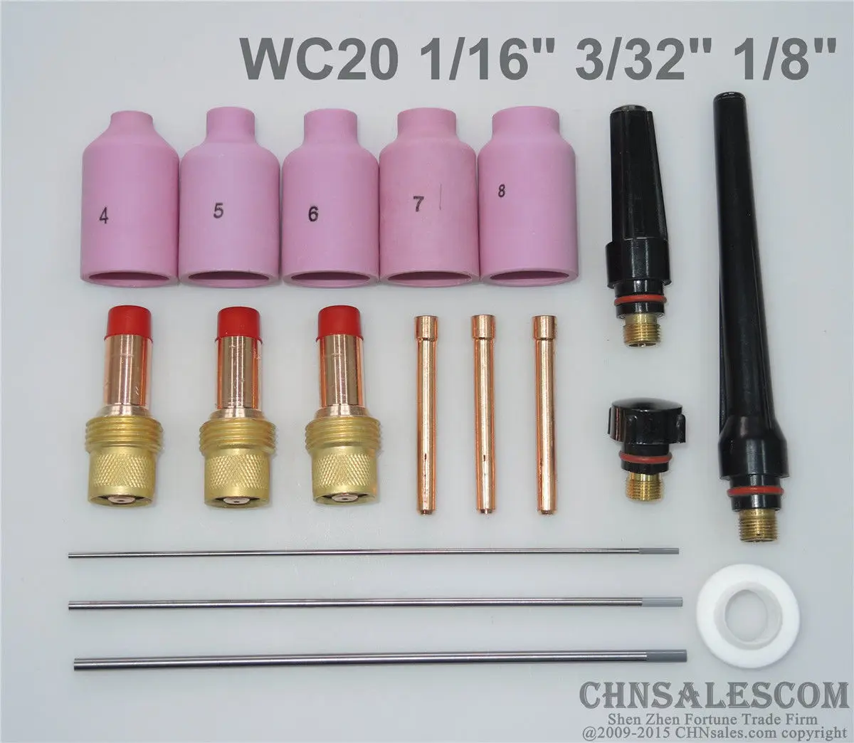 CHNsalescom 18 шт. набор газовых линз для горелки сварки TIG фонарь стандартной яркости