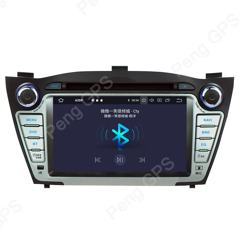 Best 2 Din Car Radio Android 9.0 System for Hyundai Ix35 2009-2015 CD DVD Player GPS Navigation Supports Amplifier 7" IPS Screen Unit 2
