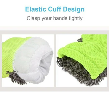 

5-Finger Car Wash Gloves Two-Side Mitt Hand cover Microfiber Coral Fleece