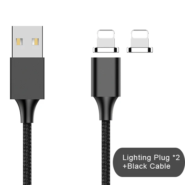 NOHON 3 в 1 Micro usb type C кабель для зарядки и синхронизации данных для iPhone X 7 8 6 5 Plus Магнитная Быстрая зарядка для samsung - Цвет: 2 IOS 1 black cable