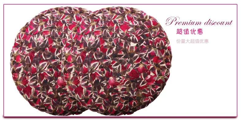  200g High Quality China Blooming Compressed Flower Tea Cake Scented Tea Gomphrena Rose Tea Gold Dried Rose Buds Herbal Tea 