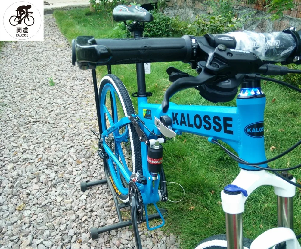 Excellent Kalosse Children  bicycle  full suspension mountain bike  M390  folding mountain  bicycle  27 speed   26er 10