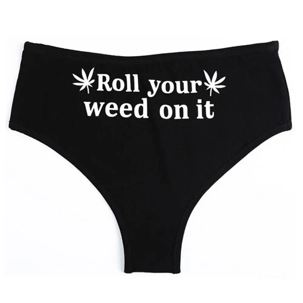 

Women Sexy Push Up High Cut Underwear Funny Letter Print Lingerie Panties Brief High Waist G-String Bikini Bottoms Thong Knicker