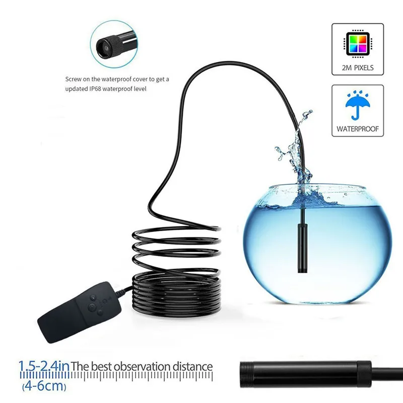 3.5MM Wireless Borescope HD 1080P Waterproof Light WIFI Inspection