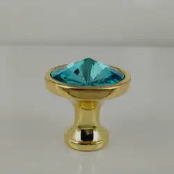 Голубое озеро k9 кристалл цинковый сплав diamond Форма Кабинет Ручка ящика Потяните ручки Кухня шкаф Комплектующие дверей