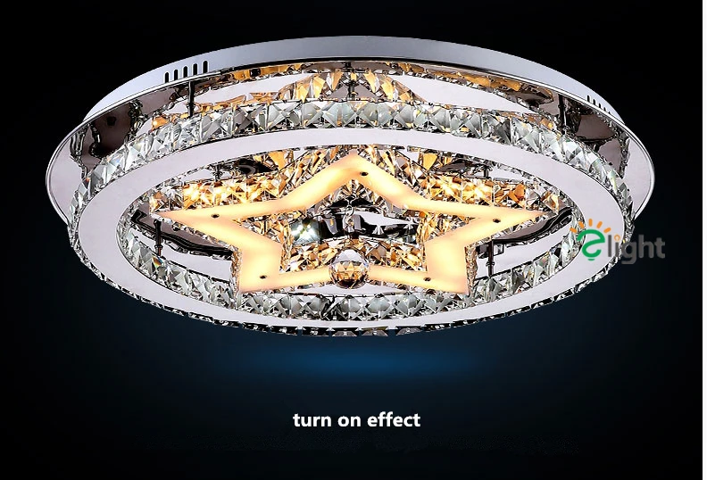 Современный Звездный дизайн акриловый и нержавеющий Диммируемый светодиодный потолочный светильник блеск K9 хрустальный потолочный светильник Светодиодные потолочные светильники для фойе