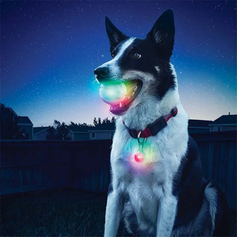 

Pet Dog Rolling Ball Toy for Solving Boredom Colorful Shiny Chew Exercise Ball Toy