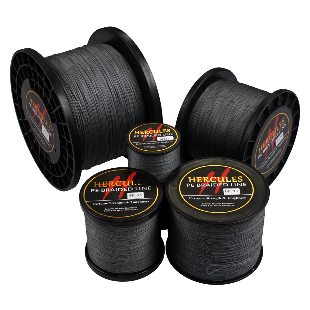 Hercules Cost-Effective Super Cast 8 Strands Braided Fishing Line 10lb to 300lb Test for Salt-Water,109/328/547/1094 Yards(100M/300M/500M/1000M)