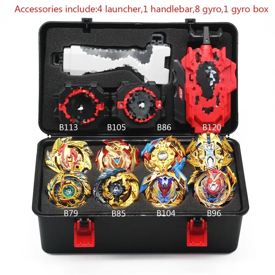 Все топы набор B139 129 134 135 пусковые установки Beyblade GT God Bey blade blades Burst высокая производительность Battling Top игрушки для детей - Цвет: gold 3-1