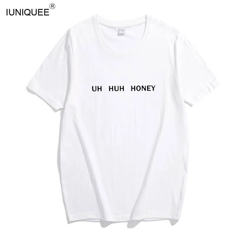 2017 женские летние футболки с короткими рукавами UH HUH HONEY черные круглым вырезом и