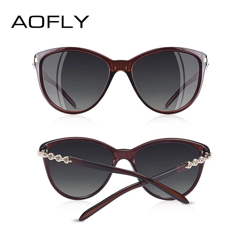 Pаспродажа AOFLY, фирменный дизайн, кошачий глаз, поляризационные солнцезащитные очки, женские, поляризационные, солнцезащитные очки, женские, градиентн...