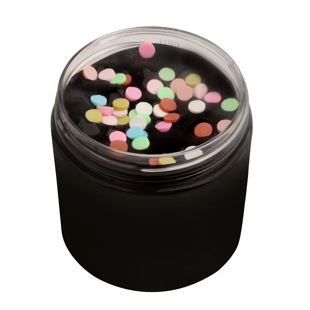 BK 100 ML пушистое облако слизь Ароматические терапевтический Шпатлёвки Cotton Candy слизь поставки новое поступление хлопок конфеты слизь поставки A508 - Цвет: BK