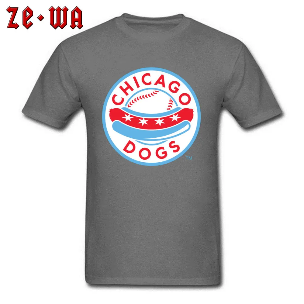 PrintedSummer Short Sleeve Tops Tees Autumn Slim Fit Crewneck All Cotton Tee-Shirt Men T Shirt Chicago Dogs 6369  Chicago Dogs 6369 carbon
