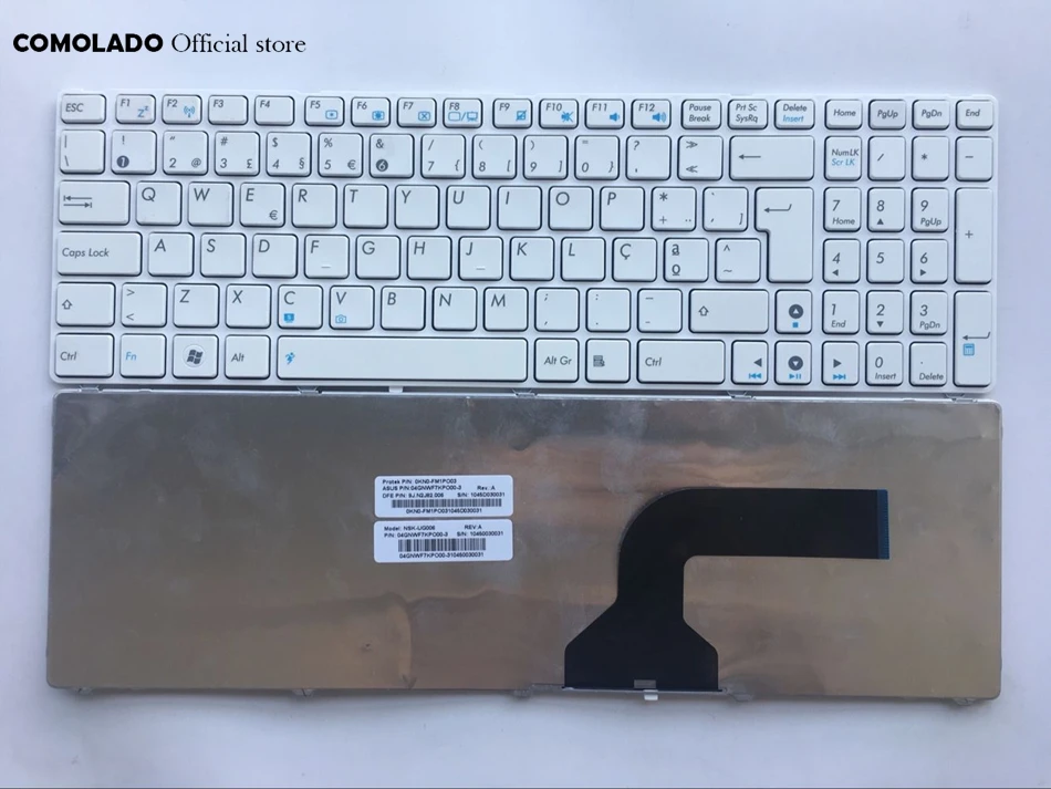 PO Португалия клавиатура для Asus K52DE K52J K52N K52JC K52JE G60 G51 G53 K53S G72J G72JH G73 белый с рамкой клавиатура ноутбука PO