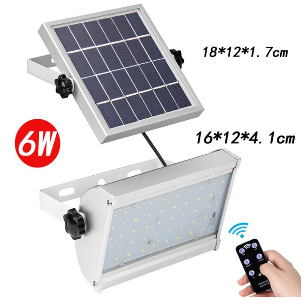 30 W/12 W/6 W IP65 Водонепроницаемый радар Сенсор прожектор на солнечных батареях с удаленным Управление белый свет 6500 K