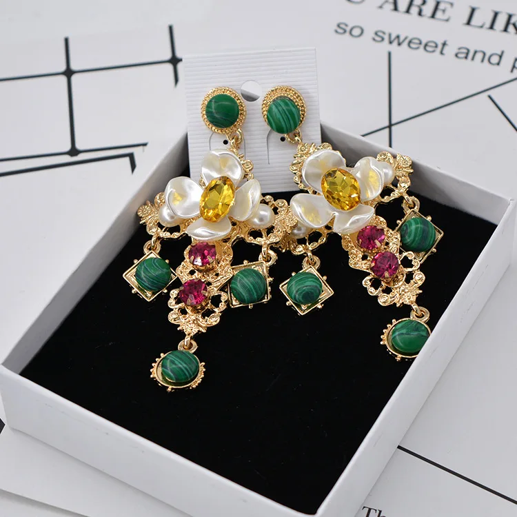 

Mystery Bohemian Long Earring For Women Multicolored Vintage Statement Jewelry Wedding Dangle Drop Earrings