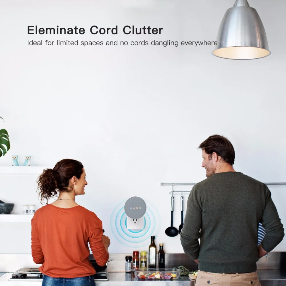 Настенный держатель для розетки Google Home Mini / Dot 2 го поколения чистый и компактный