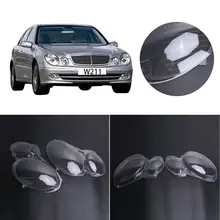 For Mercedes-Benz E Class W211 2002~2008 Car Headlight Headlamp Clear Lens Shell Cover Driver & Passenger Side Auto Shell