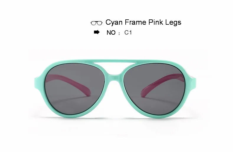 Очки детские Ретро детские прогулочные солнцезащитные очки модный бренд поляризованные очки Пилот авиационные защитные очки UA400 - Цвет линз: C1