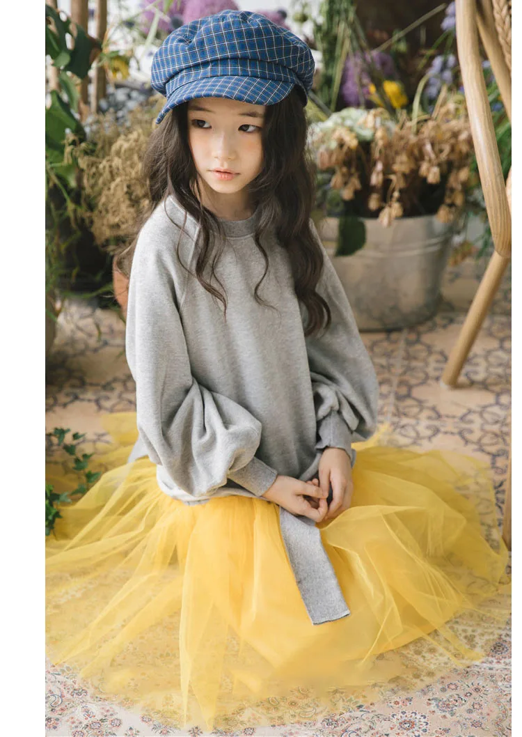 long mesh patchwork hoodies fashionable dresses for girls autumn kids straight dress baby girls winter teenagers dress clothing (3)