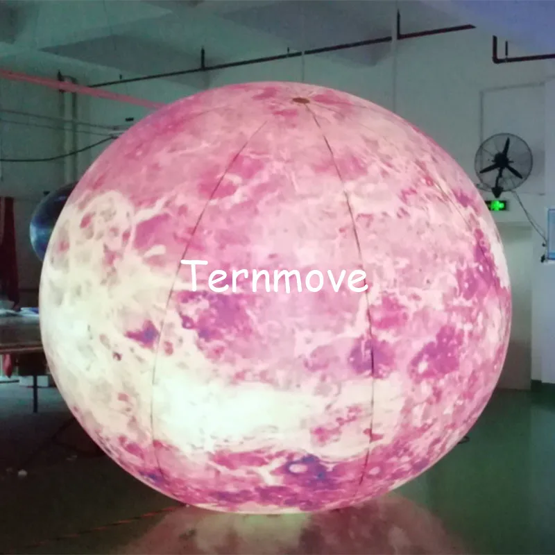 Гигантский надувной глобус с светодиодный лунный шар наземные планеты шар гигантский СВЕТОДИОДНЫЙ свет надувной глобус для событий