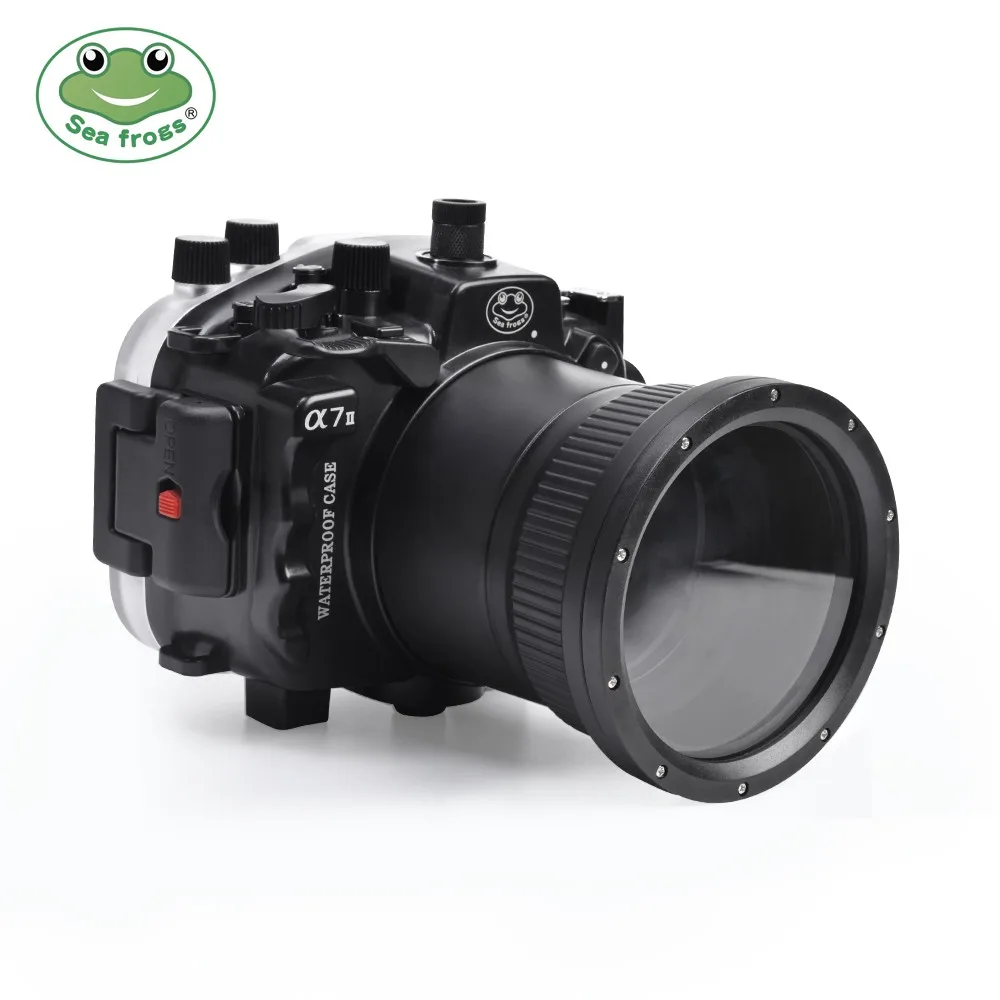 Seafrogs A7 II Pro 40 м/130ft подводный Водонепроницаемый Корпус чехол для sony A7 II A7R II A7S II Поддержка 28-70 мм объектив, черный, белый цвет