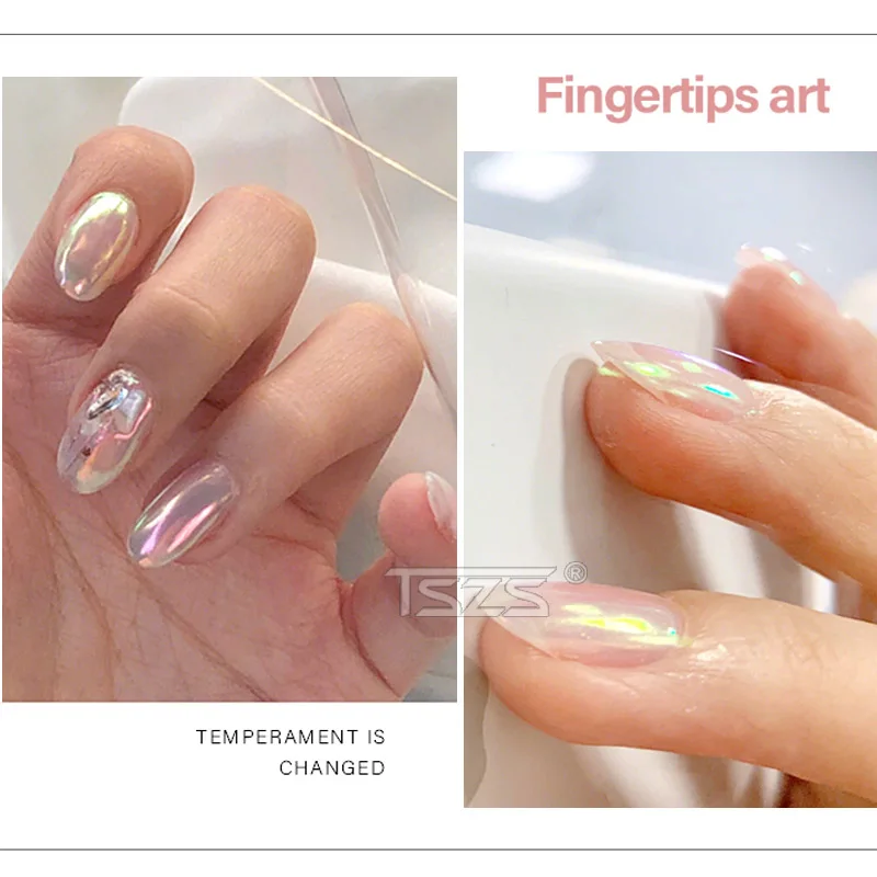 1pot/lot FAIRY AURORA NAIL POWDER Mirror Effect Glitter CHROME Dust Nail Art Mermaid Rainbow AB