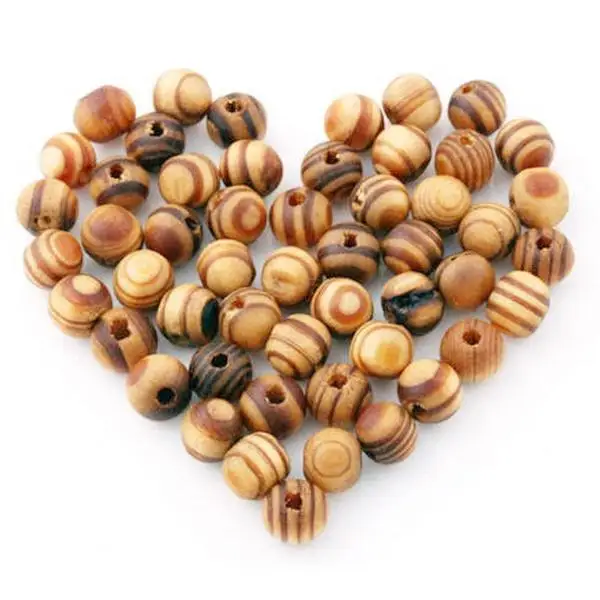 

50pcs 8mm Brown Wood Spacers Loose Beads DIY Necklace Bracelet Charms Findings For Jewelry Making Accessories