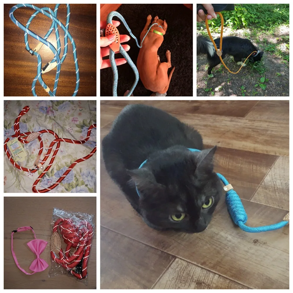 Pet Products Dog Leash Nylon Reflective Puppy Dog Leash Rope Cat Chihuahua Pet Leash And Collar Set Cat Dog Leashes Lead Harness (34)