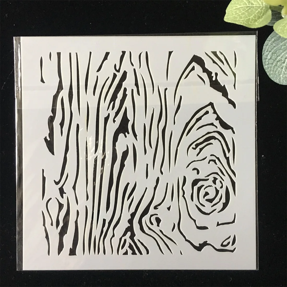 

New 13cm 5.1" Wooden Texture DIY Layering Stencils Wall Painting Scrapbook Coloring Embossing Album Decorative Card Template