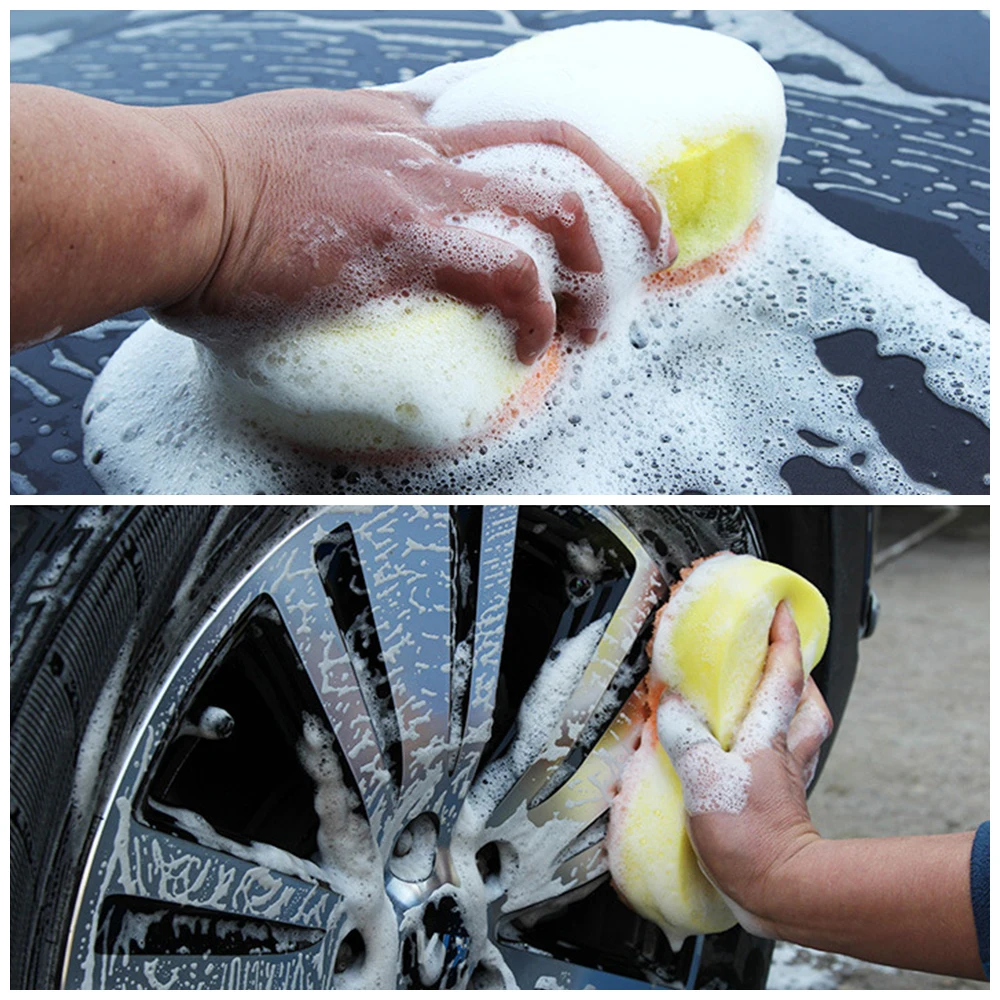 

Car Wash and Polish Waxing Large Sponge Block High-density Water-absorbing Clean Dusting Sponge Random color