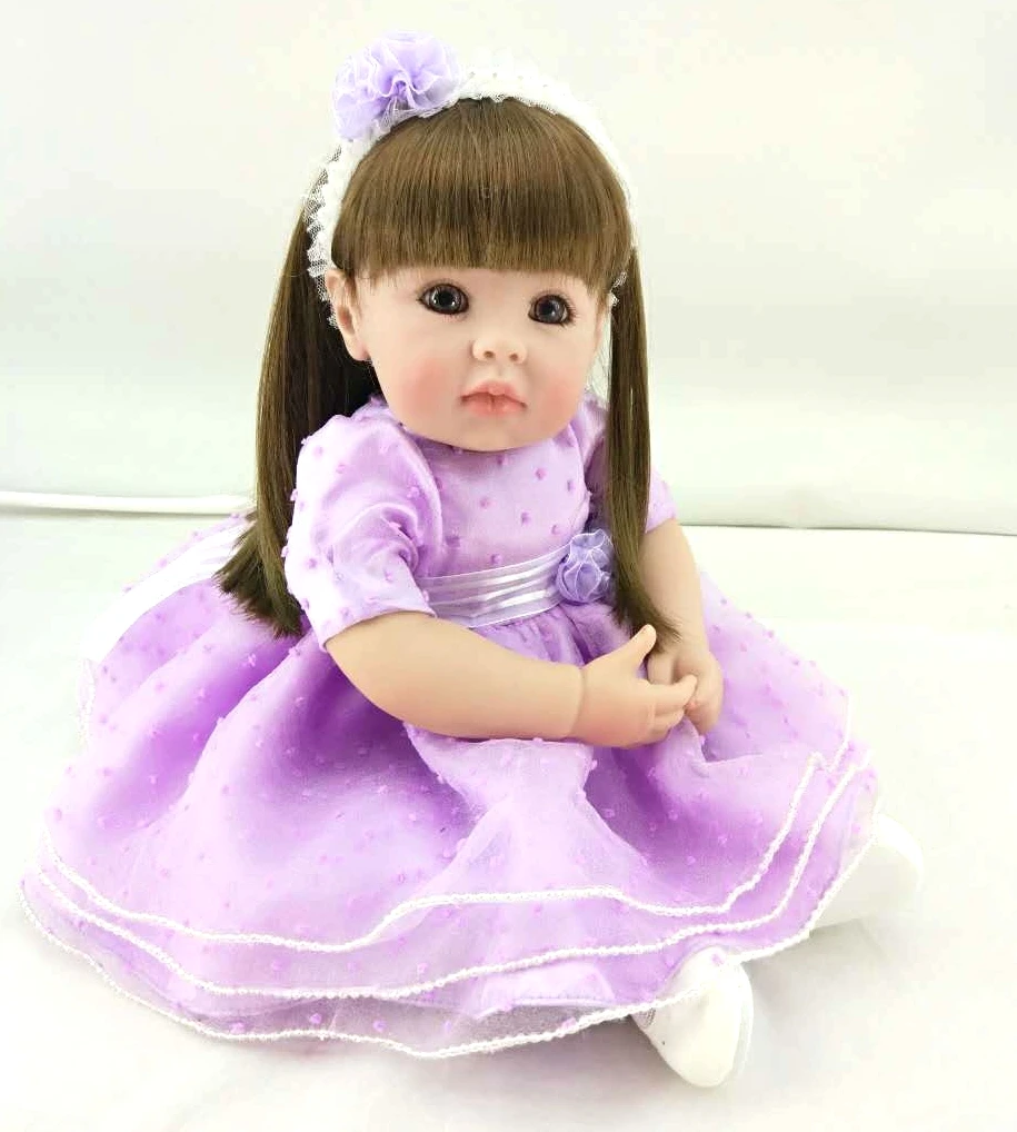 Большие глаза милые детские Кукла реборн 51 см силиконовые младенцев новорожденных samll принцессы для девочек детские куклы реалистичные